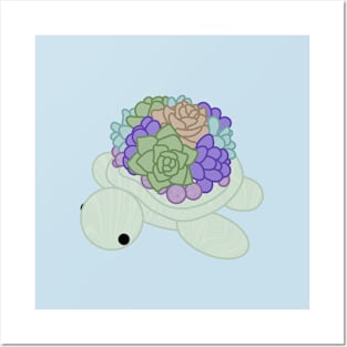 Green Succulent Turtle Posters and Art